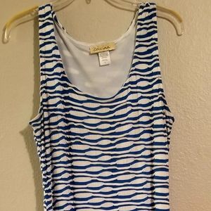 Davina Maxi dress, Size L, Blue and white